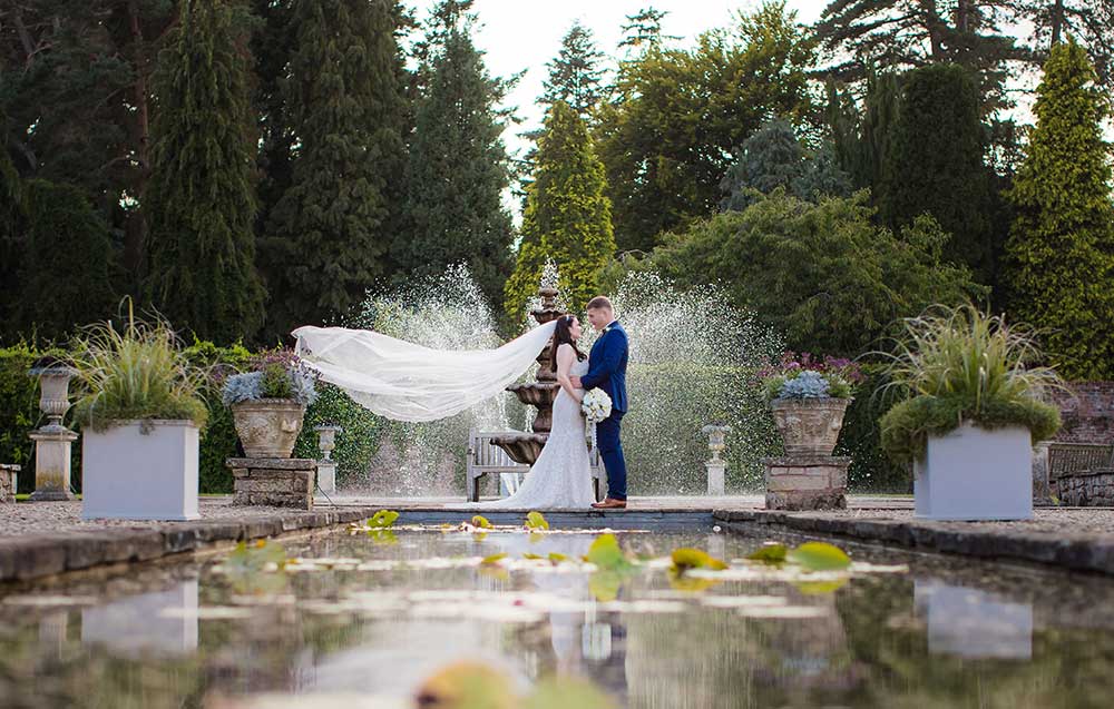 Wedding couple at Arley Arboretum